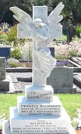 White marble headstone restoration Taranaki