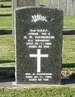 RSA granite headstone with inscription
